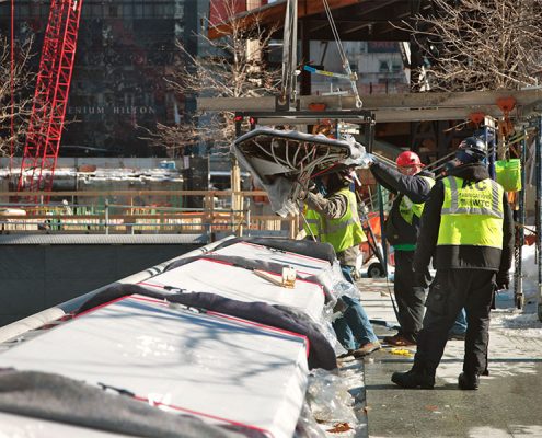 National September 11 Memorial, North and South Pool Bronze Name Parapets. Photo Credit: Joel Woodhead National September 11 Memorial, North and South Pool Bronze Name Parapets. Photo Credit: Joel Woodhead