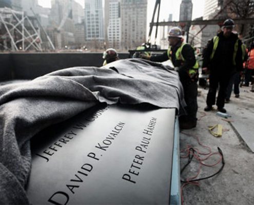National September 11 Memorial, North and South Pool Bronze Name Parapets. Photo Credit: New York Post National September 11 Memorial, North and South Pool Bronze Name Parapets. Photo Credit: New York Post