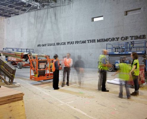 National September 11 Memorial Museum, Virgil Quote. Photo Credit: KC Fabrications National September 11 Memorial Museum, Virgil Quote. Photo Credit: KC Fabrications